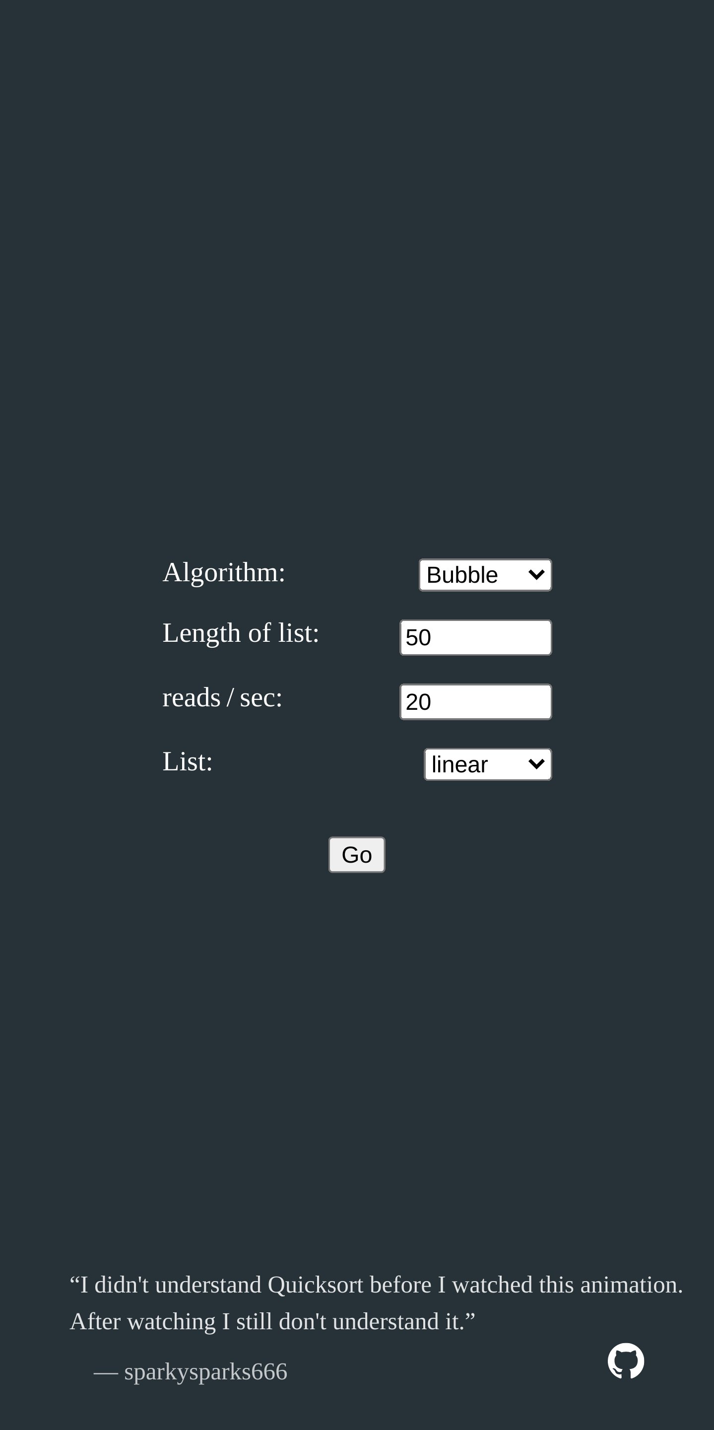 Show HN: A website where you can watch and listen to sorting algorithms