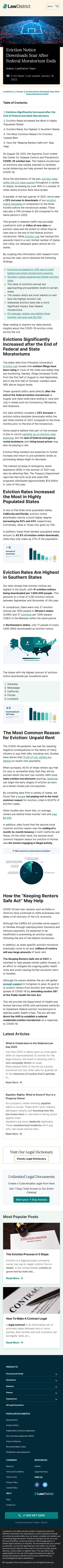 Eviction Notice Downloads Soar After Federal Moratorium Ends