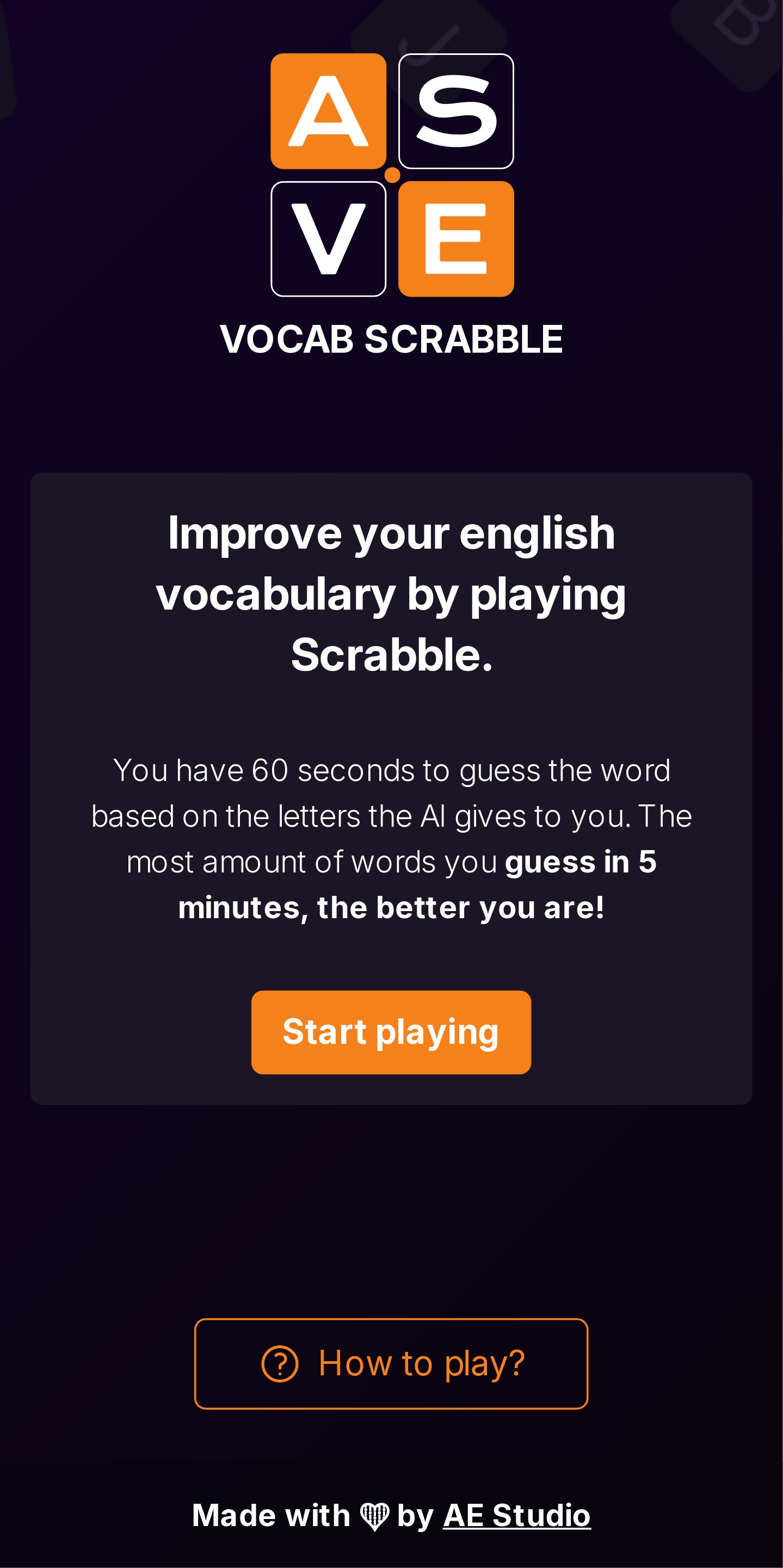 Show HN: Vocab Scrabble – A fun way to increase your vocabulary
