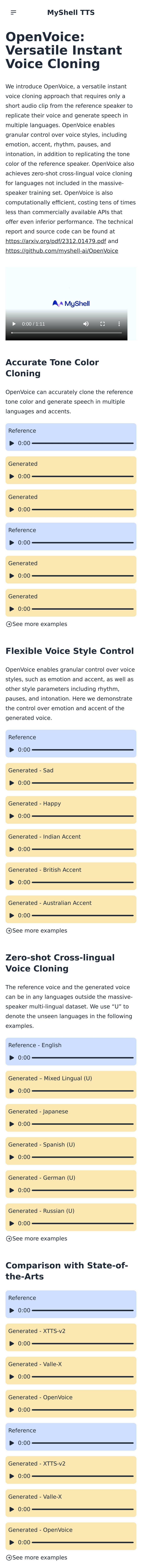 OpenVoice: Versatile instant voice cloning
