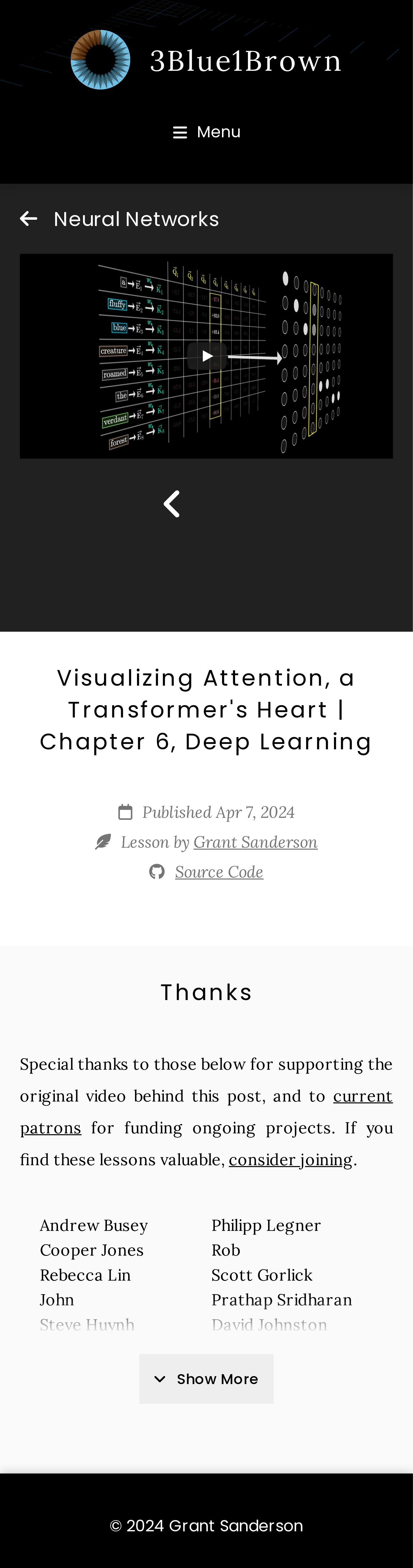 Visualizing Attention, a Transformer's Heart [video]