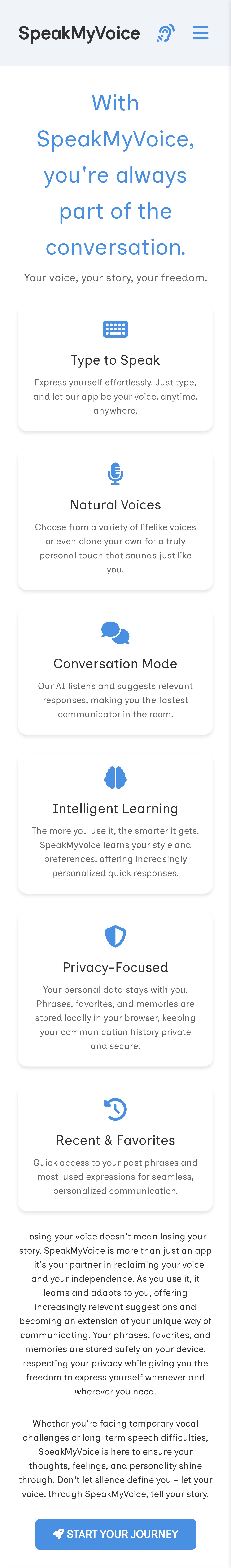 Show HN: SpeakMyVoice – App for people with vocal or speech difficulties