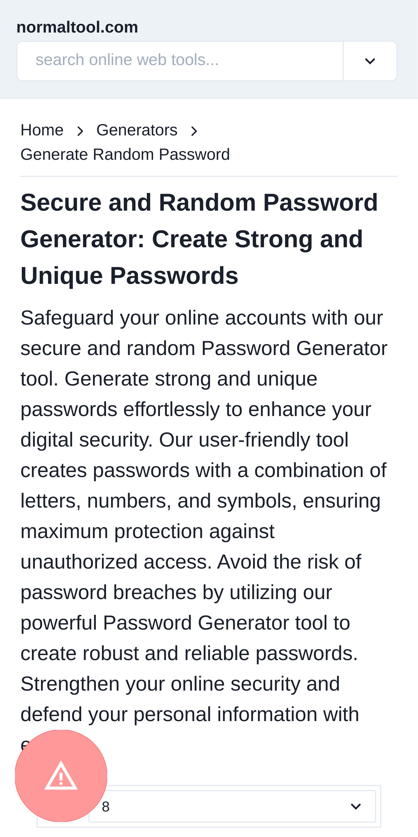 Show HN: Secure and Random Password Generator