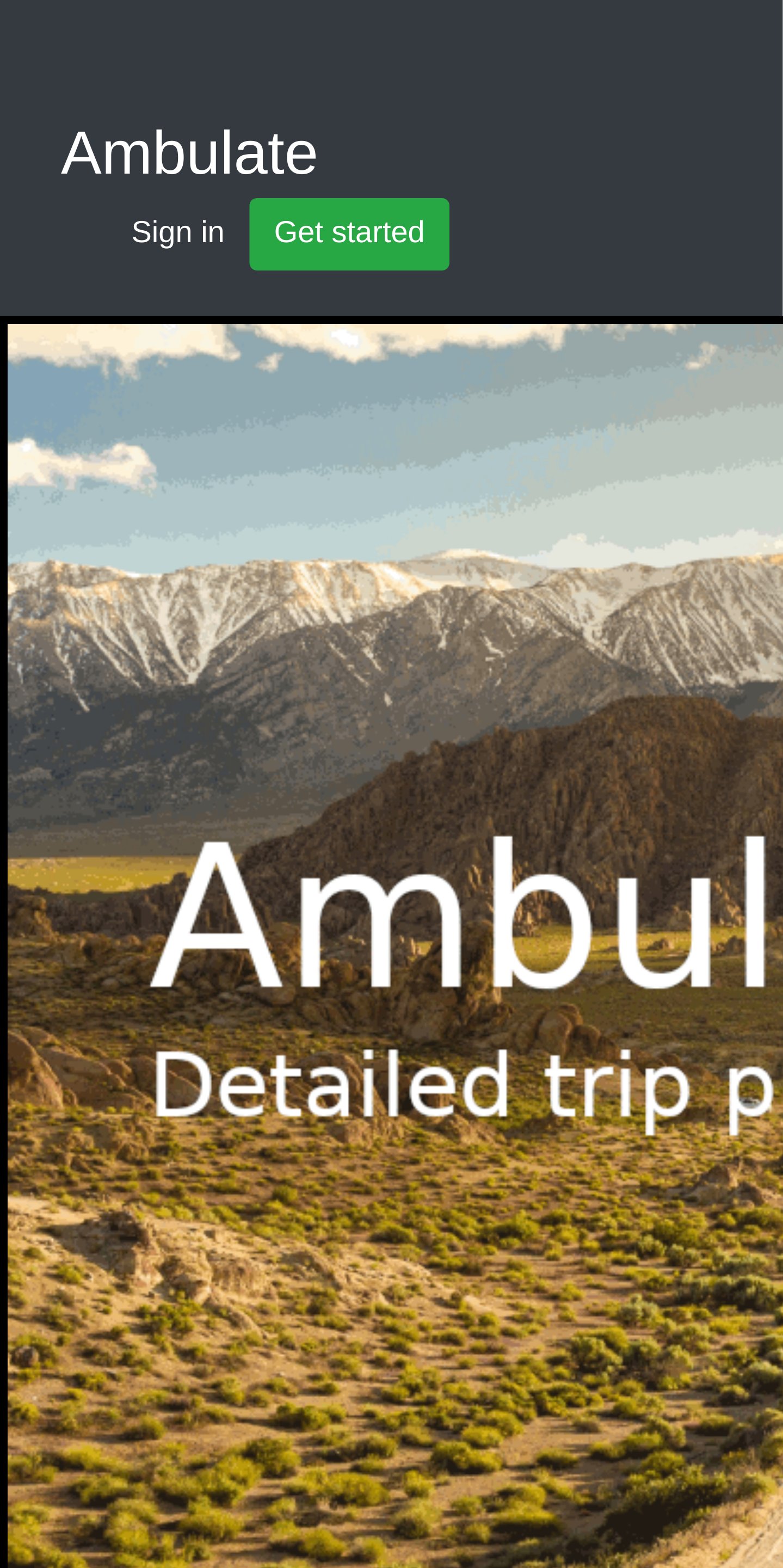 Show HN: Ambulate – Detailed Trip Planning