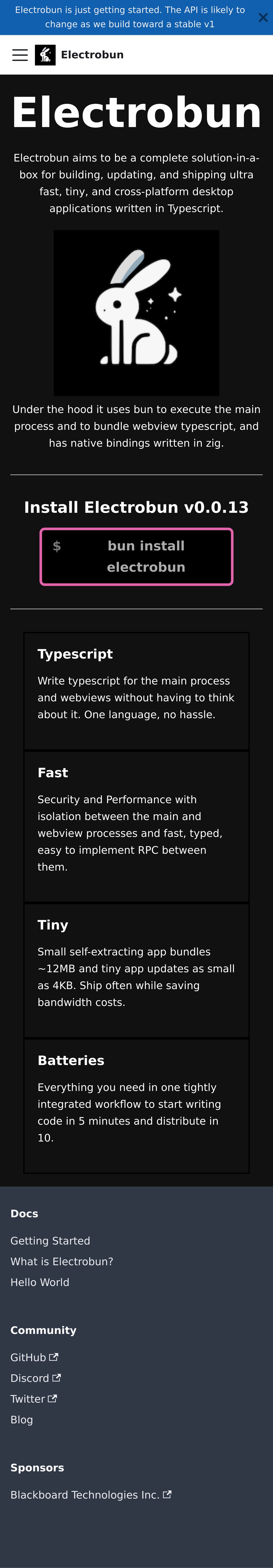 Electrobun: Cross-platform desktop applications written in TypeScript